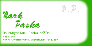 mark paska business card